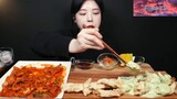 Món Hàn : Thưởng thức tôm sốt kem, thịt chiên chua ngọt cùng mì xào hải sản cay 3 #bepHan