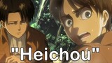 Eren calling Levi "Heichou"  moments