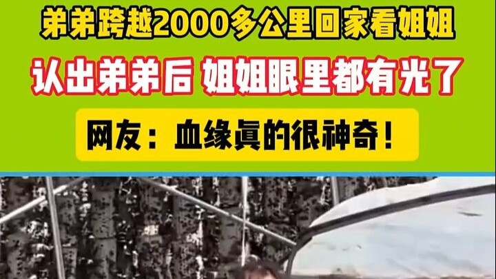 The younger brother traveled over 2,000 kilometers to visit his sister; as soon as she recognized hi