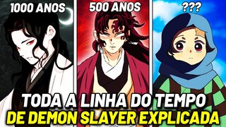 A LINHA TEMPORAL DE DEMON SLAYER EXPLICADA - TODOS OS 1000 MIL ANOS DE HISTÓRIA | KIMETSU NO YAIBA