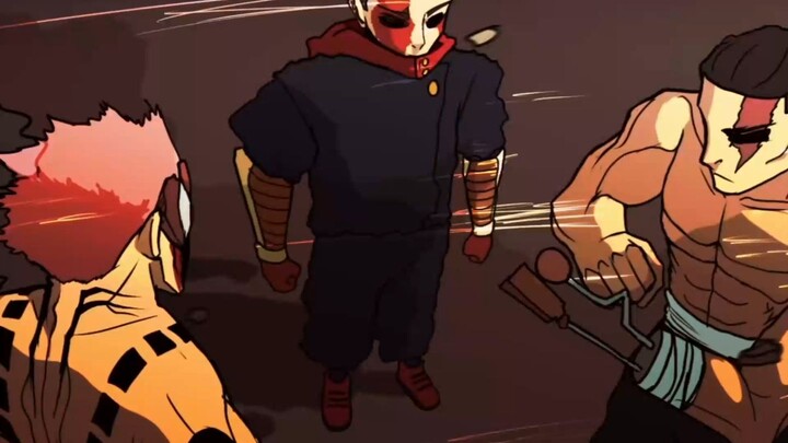 Joker praises everyone he fights, but when he faces Tōdō, he curses him from start to finish.
