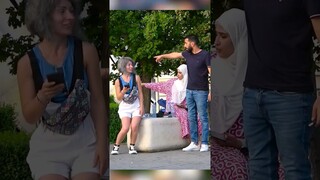 Get out of here now 😅 Crazy girl prank 😀 #comedy #funny #pranks