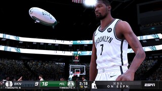 NBA 2K21 Modded Playoffs Showcase | Nets vs Bucks | GAME 3 Highlights 4th Qtr