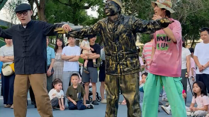 I thought the bronze figure was already a master, but who knew a folk-dance‑loving grandpa would sho