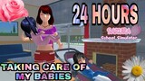 TAKING CARE OF MY BABIES FOR 24 HOURS-SAKURA School Simulator|Angelo Official