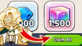 CLAIM CRYSTALS, Rainbow Cubes and other Rewards in Cookie Odyssey!