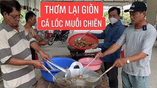 Cơm ăn sạch nồi vì món cá lóc muối chiên mặn mặn của anh Phước thợ nấu