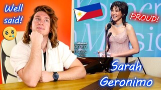 Sarah Geronimo Accepts Global Force of The Philippines | Billboard Women In Music 2024 | Reaction!