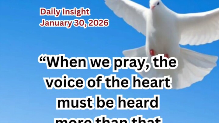 Daily Insight January 30, 2026 #faith #saint #insight