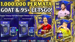 GACHA 1.000.000 PERMATA SUPER BRUTAL EVENT TOTY! HOKI BAWA GOAT & BORONG OVR 95+ FC MOBILE YUAHPLAY!