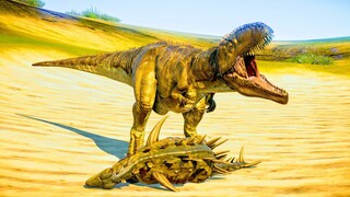 Acrocanthosaurus & Giganotosaurus Hunting In Desert Environment - Jurassic World Evolution