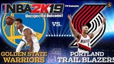 NBA2K19 (GSW vs Portland Trail Blazers  different outcome)