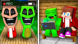 JJ and Mikey Got JJ and MIKEY SPRUNKI MIMICER on a Hidden Camera in Minecraft! - Maizen