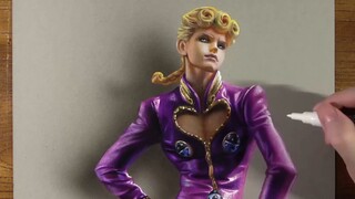 Draw a Giorno who breaks the dimensional wall