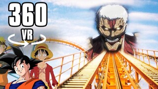 รถไฟเหาะวิดีโอ VR 360° ANIME โจมตี Titan x DBZ x One Piece x Naruto x Pokemon