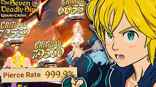 MAX PIERCE RATE UR GEAR MELIODAS!! | Seven Deadly Sins: Grand Cross