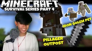 BINIGYAN AKO NG IRON GOLEM PILLAGER OUTPOST | MINECRAFT Survival | Part 4 (Tagalog)