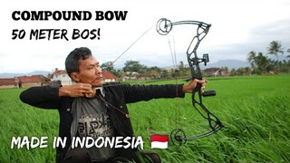 COMPOUND BOW ASLI MADE IN INDONESIA! DENGAN SETTING UNTUK HUNTING APAKAH KUAT YA?