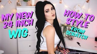 My new 24 inch wig! (How to style from scratch)