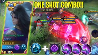 GLOBAL ARLOTT NEW SUPER BROKEN AGGRESSIVE 1 SHOT BUILD TO RANK UP FAST🔥NEW BEST BUILD 2023!!!