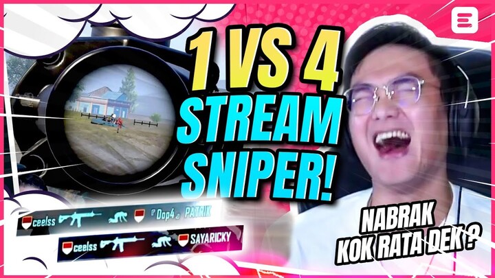 1 VS 4 STREAM SNIPER - PUBG MOBILE INDONESIA