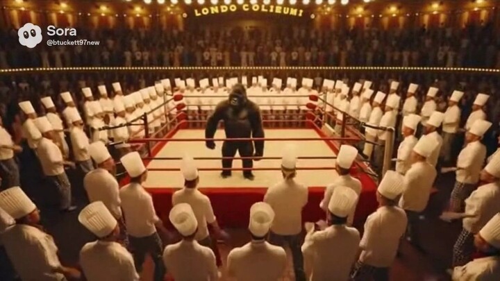 100 British Chef's 👨‍🍳 vs 1 Gorilla 🦍 [Sora]