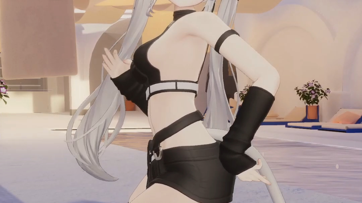 Ketika V pria mengenakan tubuh cyber wanita baru untuk menguji performa dansa