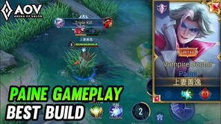 PAINE GAMEPLAY | BEST BUILD - ARENA OF VALOR | LIÊNQUÂNMOBILE | ROV | COT