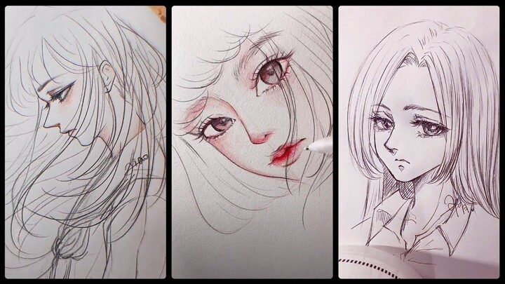 Cách vẽ anime đơn giản Vẽ mắt anime nam vẽ anime nữ bằng bút chì   Trường THPT Kiến Thụy