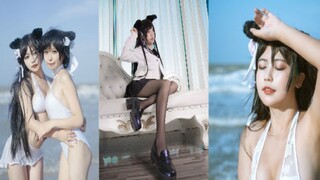 [Cos Collection] น้องสาวคอสเพลย์ชุดว่ายน้ำน้ำชุดนักเรียน Atago Kaohsiung น้องสาวคนเล็กดุมาก! ใครจะทน