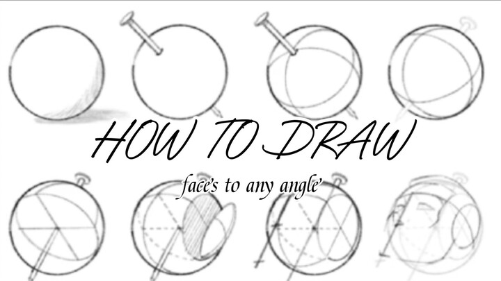 how to drawing face in any angle✨