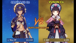 Candace vs Yunjin - Buff Comparison | Genshin Impact