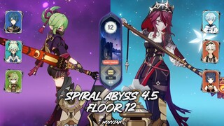 Spiral Abyss 4.5 with 4⭐Characters - Genshin Impact Indonesia