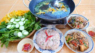 Lẩu Chả Cá Trôi Bông Bí Vàng "Lai Rai" Ngày Kéo Lá Lợp Chòi | MTQH