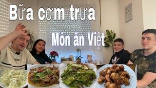 Ăn cơm thịt kho, đậu xào, hai cha con mê thịt kho nước mắm | Ẩm thực Việt Nam | Cuộc sống ở Đức