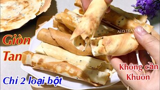 Món Bánh tuổi thơ chỉ với 2 loại bột không cần khuôn, giòn rụm béo ngậy rất thơm ngon