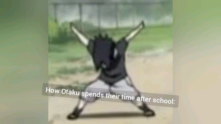 every otaku after school be like: