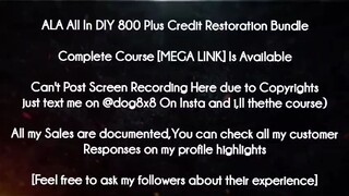 ALA All In DIY 800 Plus Credit Restoration Bundle Course download