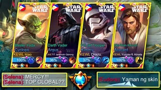 4 TOP SUPREME  + STAR WARS SKIN = ??? | THE MOST EXPENSIVE SKIN IN MLBB!