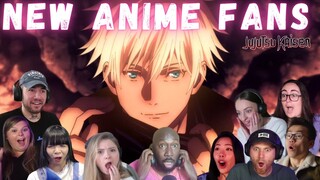 ANIME NEWBIES REACT TO GOJO'S DOMAIN EXPANSION | JUJUTSU KAISEN EPISODE 7 REACTION