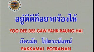 อยู่ดีดีก็อยากร้องไห้ - ตอง ภัครมัย [MV KARAOKE STEREO]