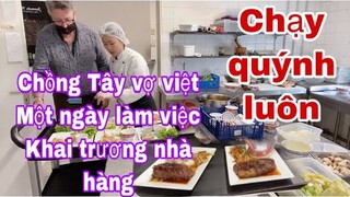 Chồng Tây vợ việt khai trương nhà hàng/khách bỏ về kìa/hàng việt nấu ăn ra sao Cuộc sống pháp