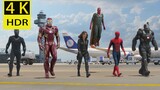 【Captain America 3: Airport War】This is the real 【4K】Can your phone hold up?