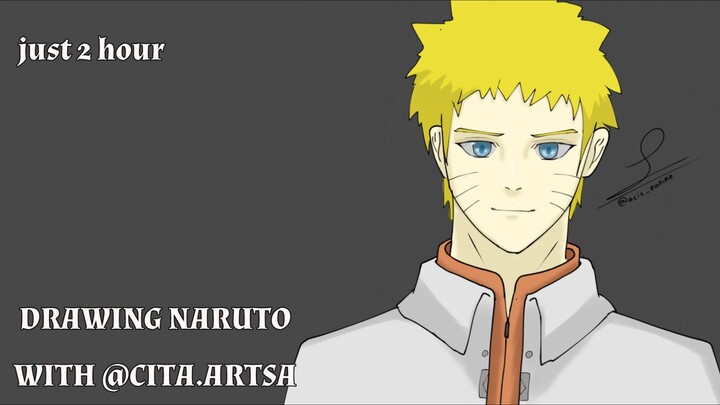 Drawing Naruto in my style. anjayyy