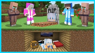 MIPAN & ZUZUZU DI PRANK! AKUDAV BUAT RUMAH RAHASIA DI BAWAH KUBURAN DI MINECRAFT SURVIVAL!