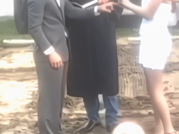 It has to happen when the groom's brothers are all together.
