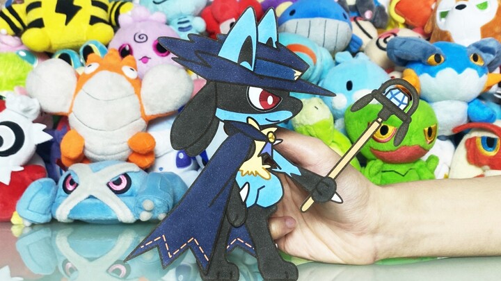 [Boneka Kertas Wasu Kelas Bawah] Berikan Lucario tongkat ajaib, dia terlihat sangat tampan