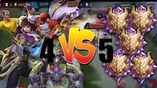 4 VS 5 BRAWNS? LEZGO!!! | Mobile Legends (Rank game)
