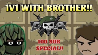 1V1 WITH MY BROTHER!! | 100 SUB SPECIAL | DA2 MINI MILITIA