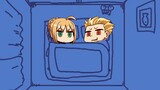 "Fate/Double King Party" Winky and Saber grab the quilt